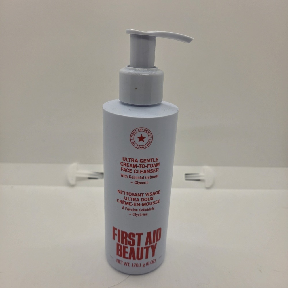 First Aid Beauty Ultra Gentle Cream to Foam Face Cleanser 6 oz New Sealed